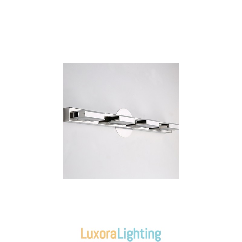 Designer Touch Decorative Square Mirror Lamp Stainless Steel And Acrylic