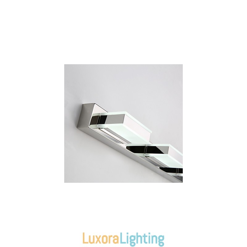 Designer Touch Decorative Square Mirror Lamp Stainless Steel And Acrylic