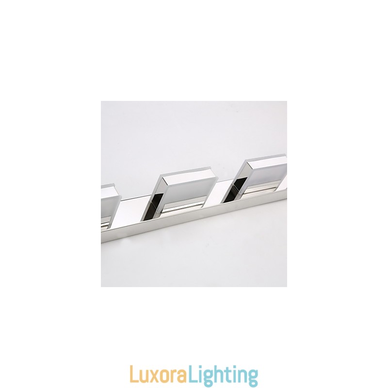 Designer Touch Decorative Square Mirror Lamp Stainless Steel And Acrylic