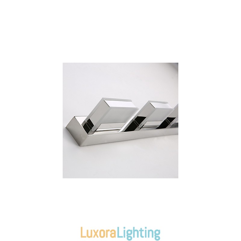 Designer Touch Decorative Square Mirror Lamp Stainless Steel And Acrylic