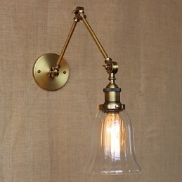 Designer Touch Decorative American Country Milan Nordic Bronze Plating Glass Double Arm Long Arm Of The Balcony Wall Decoration