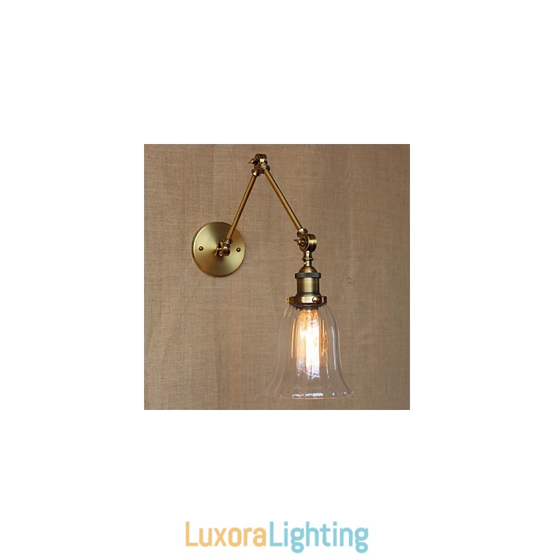 Designer Touch Decorative American Country Milan Nordic Bronze Plating Glass Double Arm Long Arm Of The Balcony Wall Decoration