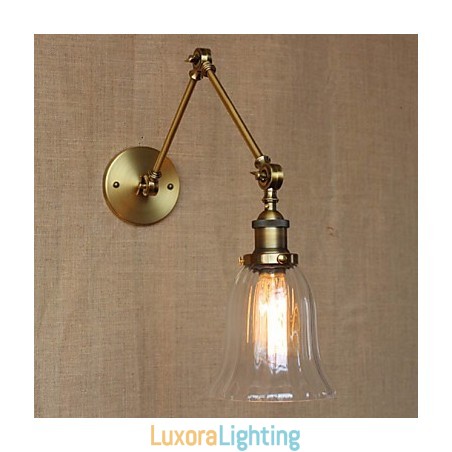 Designer Touch Decorative American Country Milan Nordic Bronze Plating Glass Double Arm Long Arm Of The Balcony Wall Decoration