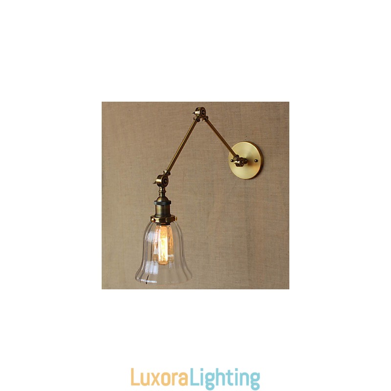 Designer Touch Decorative American Country Milan Nordic Bronze Plating Glass Double Arm Long Arm Of The Balcony Wall Decoration