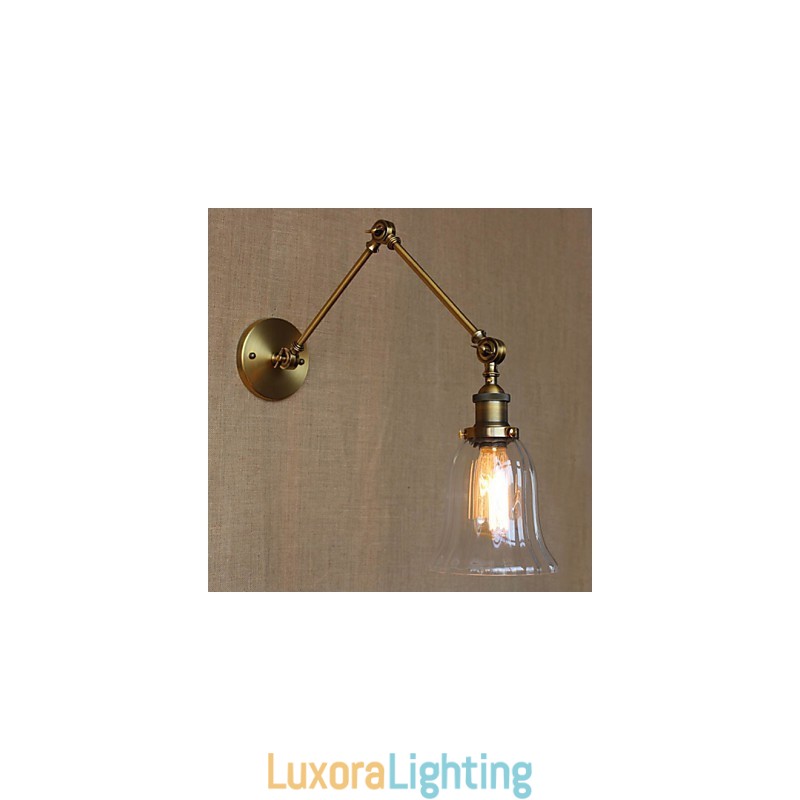 Designer Touch Decorative American Country Milan Nordic Bronze Plating Glass Double Arm Long Arm Of The Balcony Wall Decoration