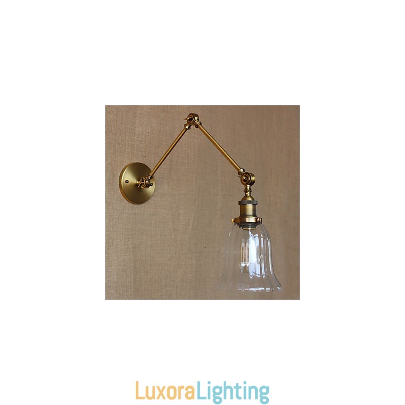 Designer Touch Decorative American Country Milan Nordic Bronze Plating Glass Double Arm Long Arm Of The Balcony Wall Decoration