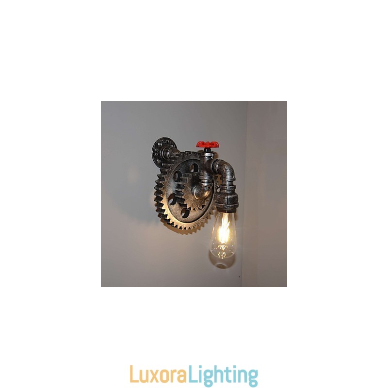 Designer Touch Decorative Creative Iron Bar Restaurant Bar Aisle Wall Lamp Wall Lamp Loft Industrial Gear Personality To Do The Old Water Pipes