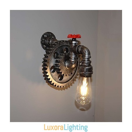 Designer Touch Decorative Creative Iron Bar Restaurant Bar Aisle Wall Lamp Wall Lamp Loft Industrial Gear Personality To Do The Old Water Pipes