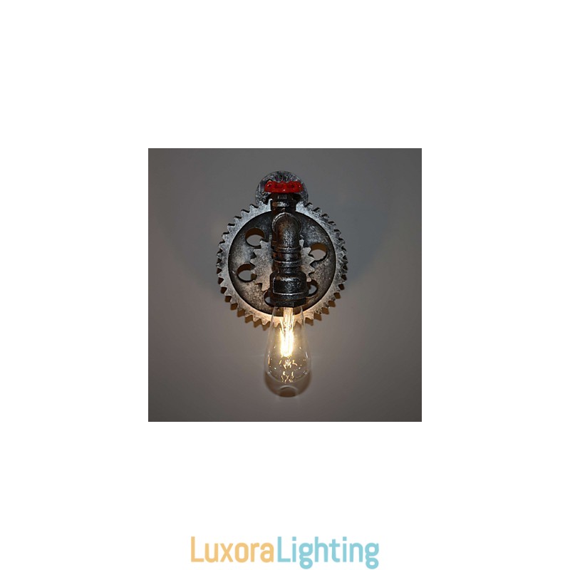 Designer Touch Decorative Creative Iron Bar Restaurant Bar Aisle Wall Lamp Wall Lamp Loft Industrial Gear Personality To Do The Old Water Pipes