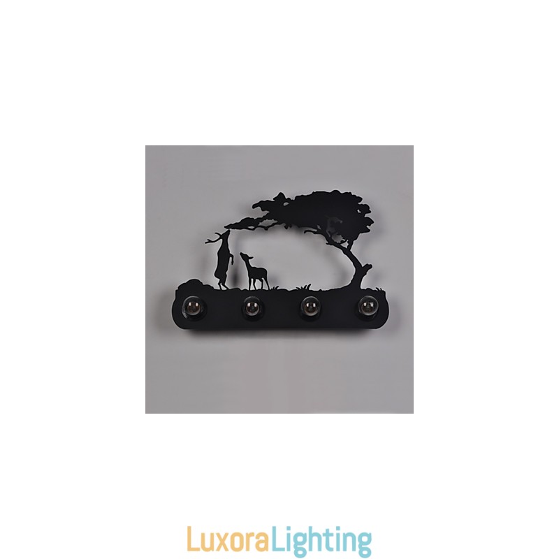 Designer Touch Decorative 4 Lights American Village Pastoral LOFT Style Bedroom Aisle Iron Retro Wall Lamps