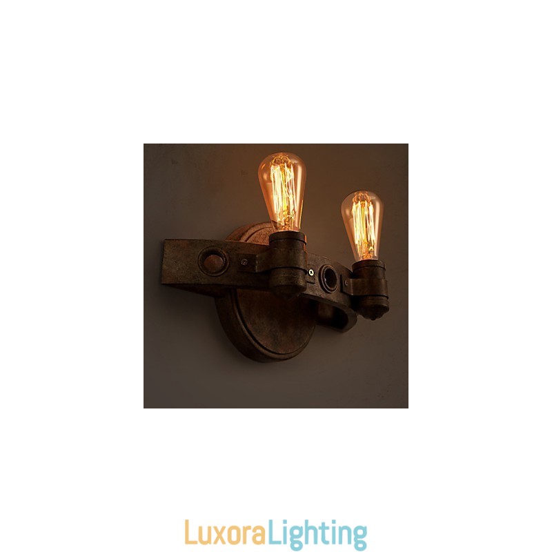 Designer Touch Decorative American Creative Restoring Ancient Ways Wrought Iron Full Moon Machetes Wall Lamp Lights