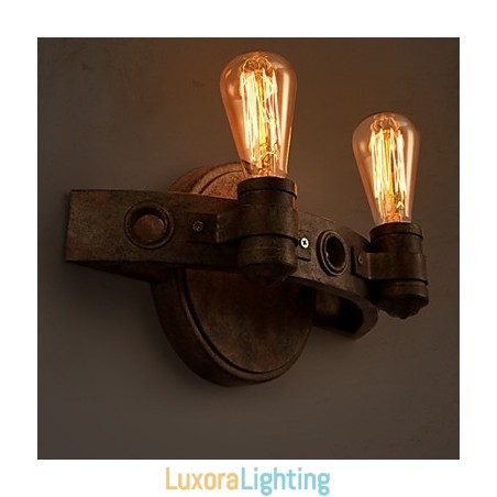 Designer Touch Decorative American Creative Restoring Ancient Ways Wrought Iron Full Moon Machetes Wall Lamp Lights