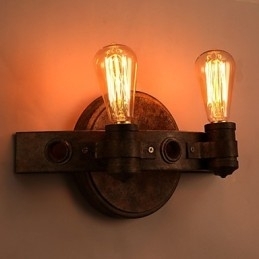 Designer Touch Decorative American Creative Restoring Ancient Ways Wrought Iron Full Moon Machetes Wall Lamp Lights