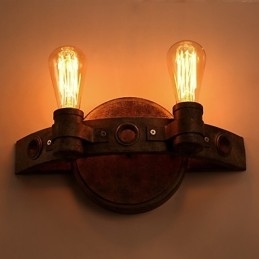 Designer Touch Decorative American Creative Restoring Ancient Ways Wrought Iron Full Moon Machetes Wall Lamp Lights
