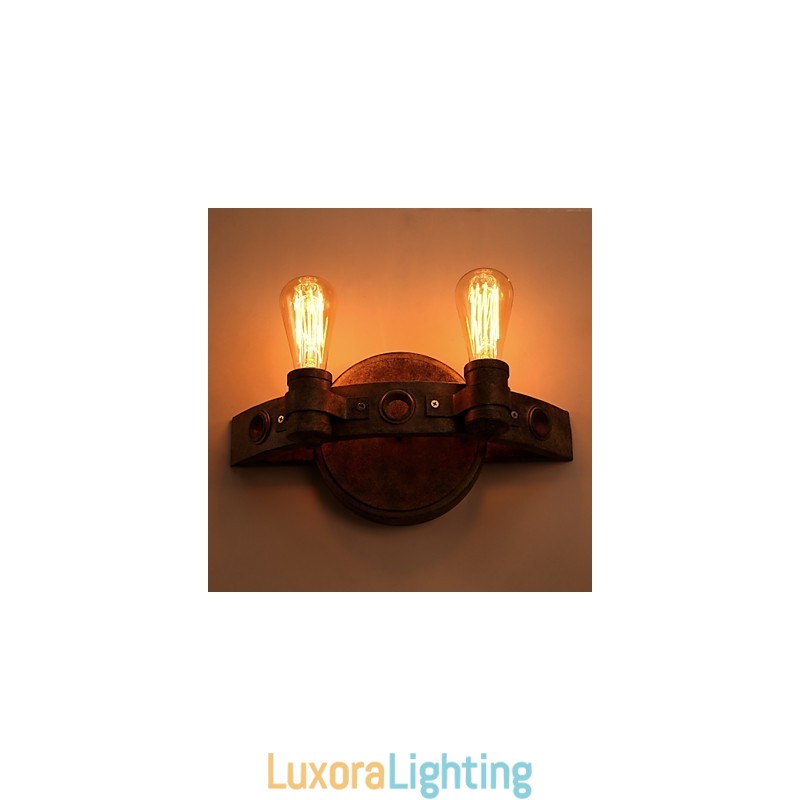Designer Touch Decorative American Creative Restoring Ancient Ways Wrought Iron Full Moon Machetes Wall Lamp Lights