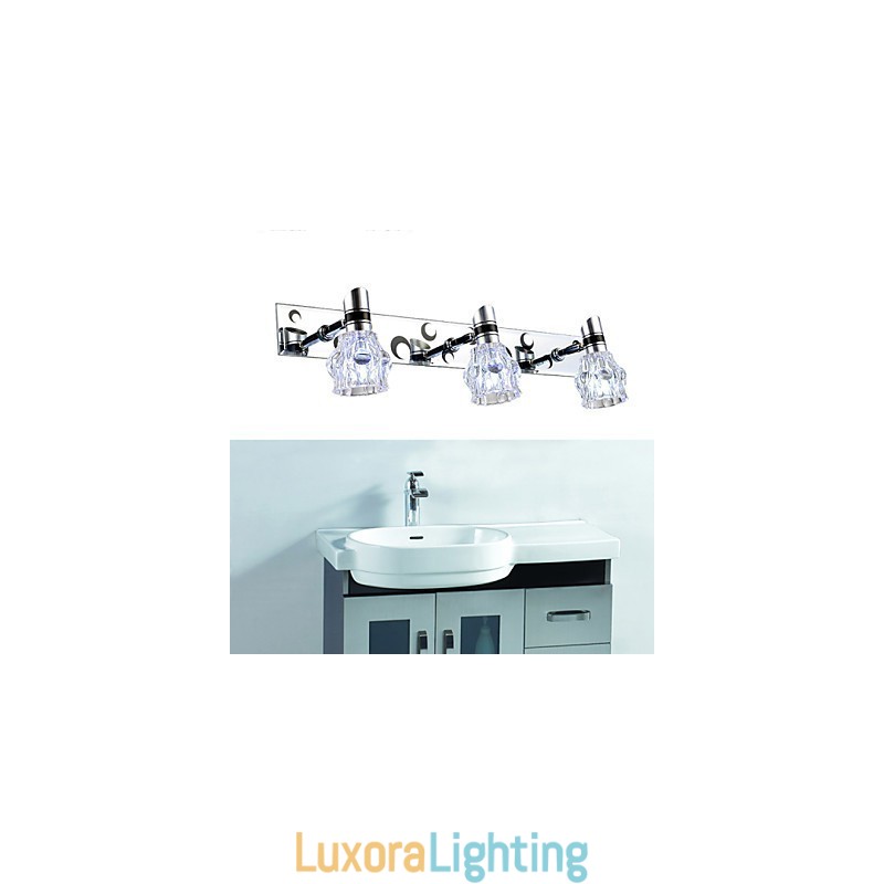 Designer Touch Decorative New Arrived Wash Wall Lighting Single Color White Lamp For Mirror Front Hardware Metal Plate Bathroom Wall Light