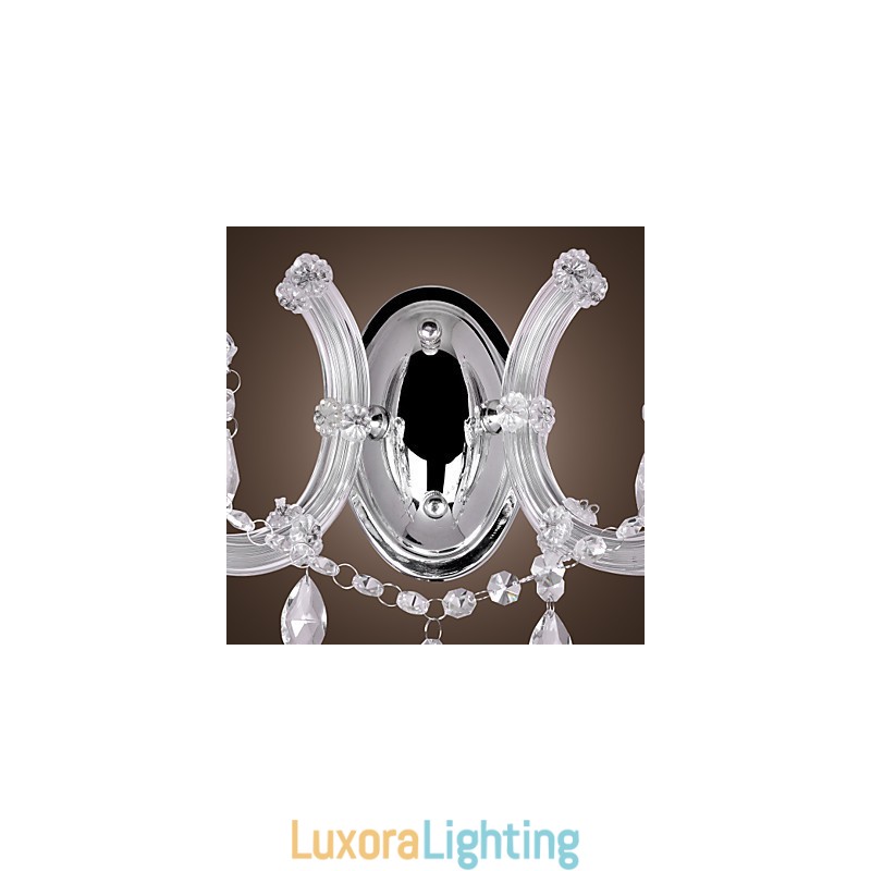 Designer Touch Decorative Elegant Crystal Wall Light with 2 Lights
