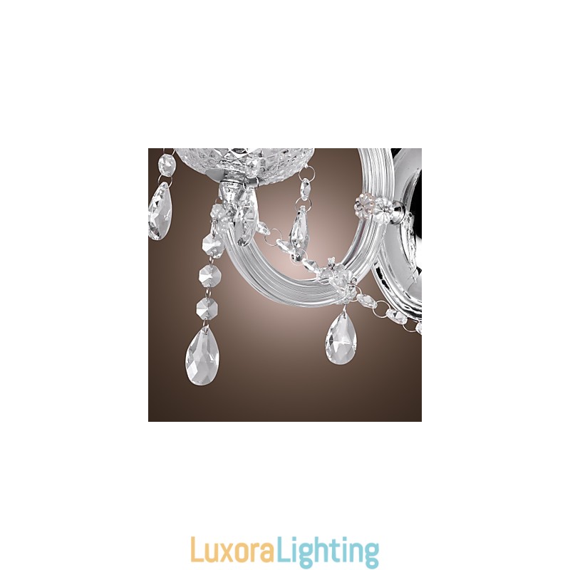 Designer Touch Decorative Elegant Crystal Wall Light with 2 Lights