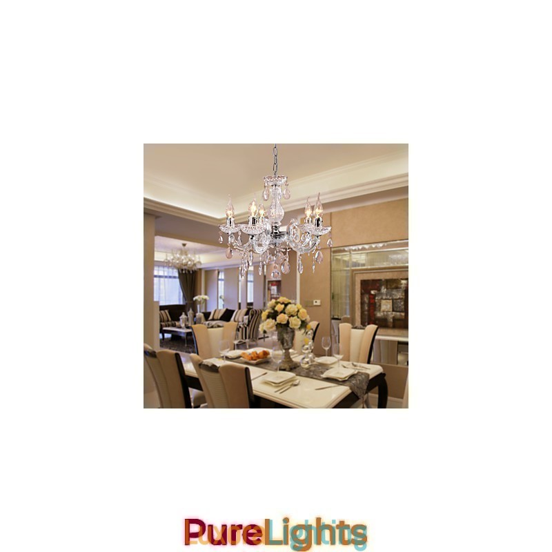 Designer Touch Decorative Upligh Chrome Ceiling Lamp Candle light Acrylic Fixture Chandelier Pendant