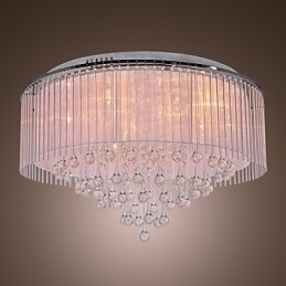 Designer Touch Decorative Modern Contemporary Crystal Electroplated Flush Mount