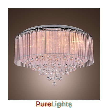 Designer Touch Decorative Modern Contemporary Crystal Electroplated Flush Mount