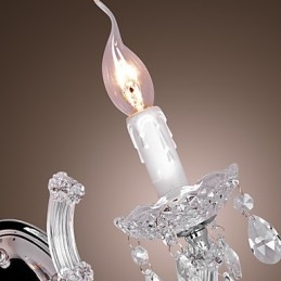 Designer Touch Decorative Elegant Crystal Wall Light with 2 Lights