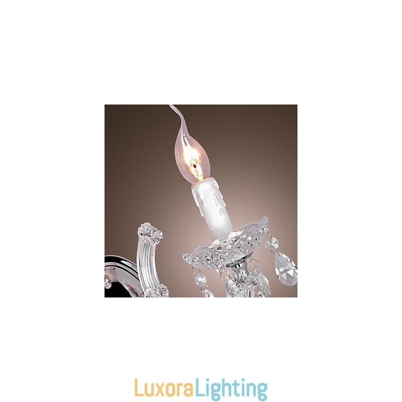 Designer Touch Decorative Elegant Crystal Wall Light with 2 Lights