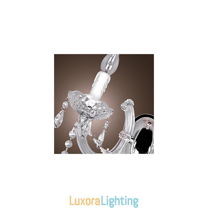 Designer Touch Decorative Elegant Crystal Wall Light with 2 Lights