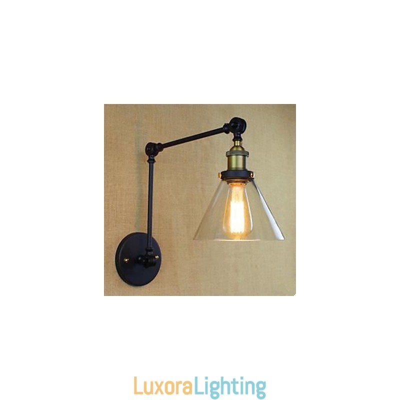 Designer Touch Decorative Dumb Black Restoring Ancient Ways Rural Restaurant Coffee Shop Decoration Glass Wall Lamp