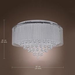 Designer Touch Decorative Modern Contemporary Crystal Electroplated Flush Mount
