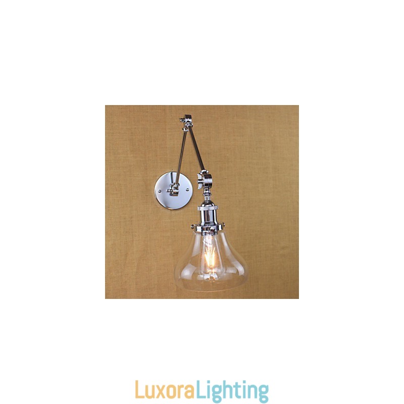 Designer Touch Decorative Chrome Glass Double Arm Adjustable Silver Bar KTV Bedside Aisle Restaurant Hotel Room wall