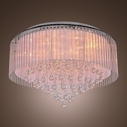 Designer Touch Decorative Modern Contemporary Crystal Electroplated Flush Mount