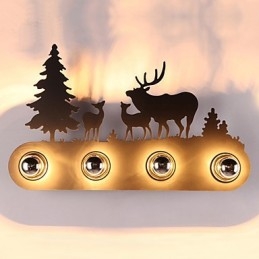 Designer Touch Decorative 4 Lights American Village Pastoral LOFT Style Bedroom Aisle Iron Retro Wall Lamps