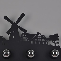 Designer Touch Decorative 4 Lights American Village Pastoral LOFT Style Bedroom Aisle Iron Retro Wall Lamps