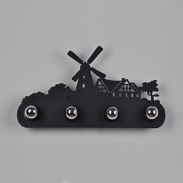 Designer Touch Decorative 4 Lights American Village Pastoral LOFT Style Bedroom Aisle Iron Retro Wall Lamps