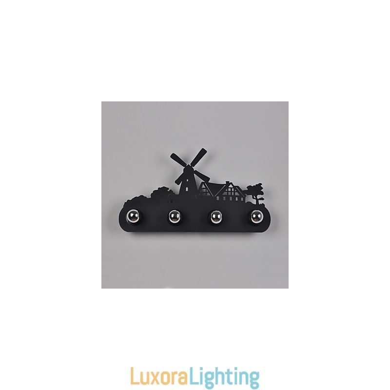 Designer Touch Decorative 4 Lights American Village Pastoral LOFT Style Bedroom Aisle Iron Retro Wall Lamps