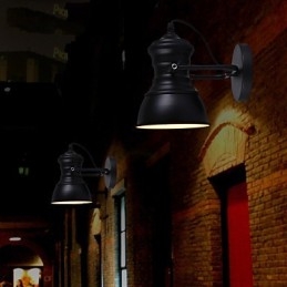 Designer Touch Decorative Art Deco Wall Sconces Lamp Industrial Iron Signboard Loft Wall Lamp