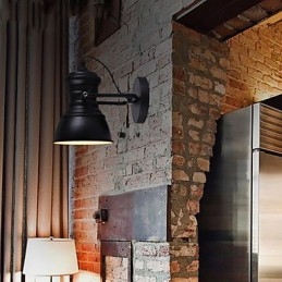 Designer Touch Decorative Art Deco Wall Sconces Lamp Industrial Iron Signboard Loft Wall Lamp