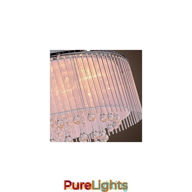 Designer Touch Decorative Modern Contemporary Crystal Electroplated Flush Mount