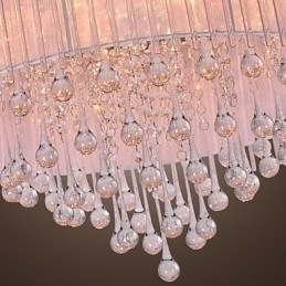 Designer Touch Decorative Modern Contemporary Crystal Electroplated Flush Mount