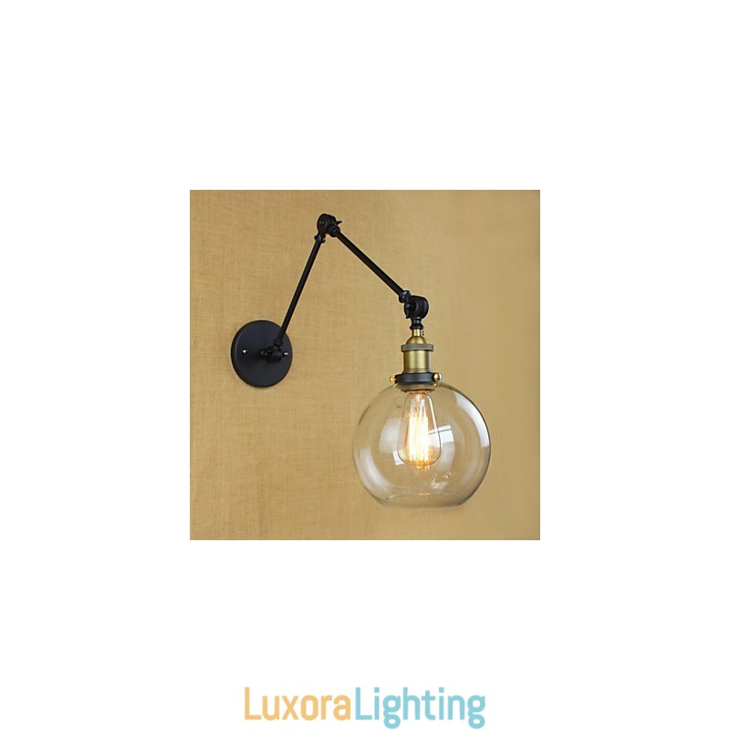 Designer Touch Decorative The Long Arm Of The Glass Wall Iron Industrial Creative Telescopic Bedroom Retro Nostalgic Restaurant Foldable Aisle