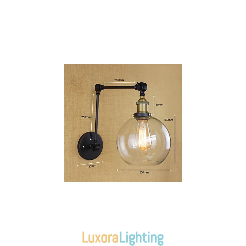 Designer Touch Decorative The Long Arm Of The Glass Wall Iron Industrial Creative Telescopic Bedroom Retro Nostalgic Restaurant Foldable Aisle