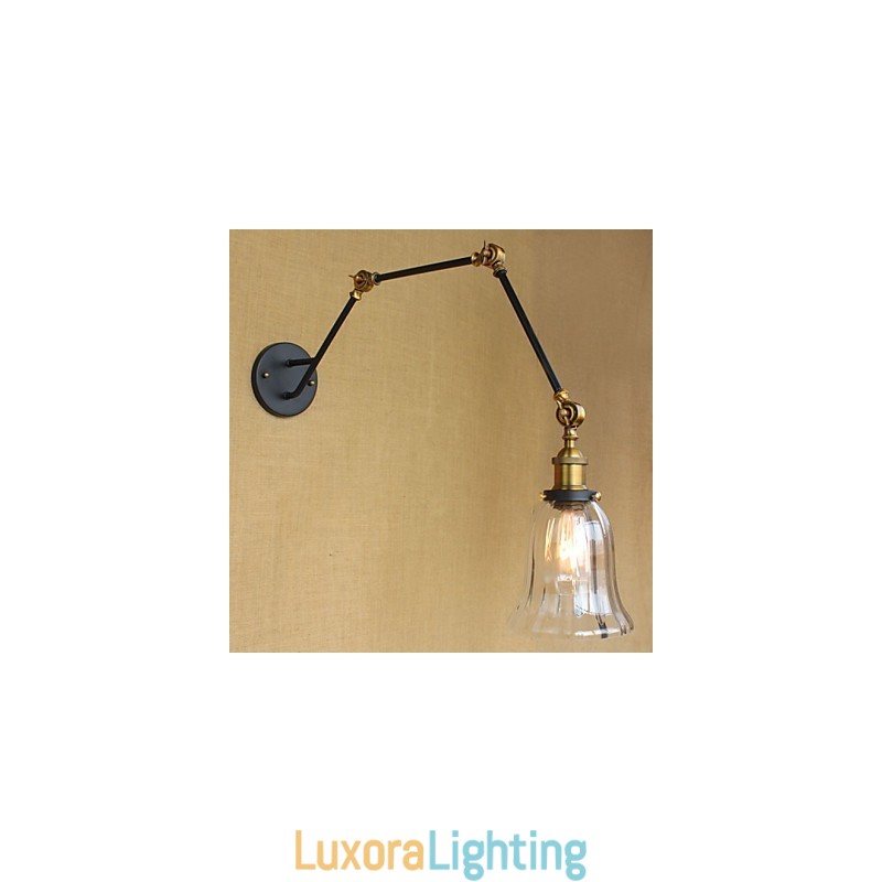 Designer Touch Decorative American Country Simple Retro Glass Lampshade Three Adjusting The Length Of The Long Arm Tube Wall