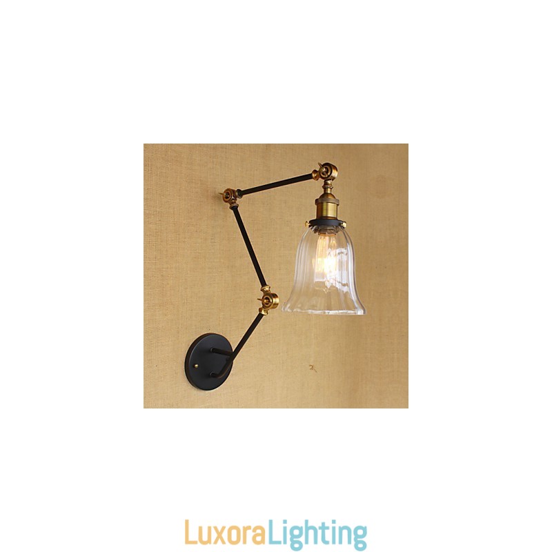 Designer Touch Decorative American Country Simple Retro Glass Lampshade Three Adjusting The Length Of The Long Arm Tube Wall