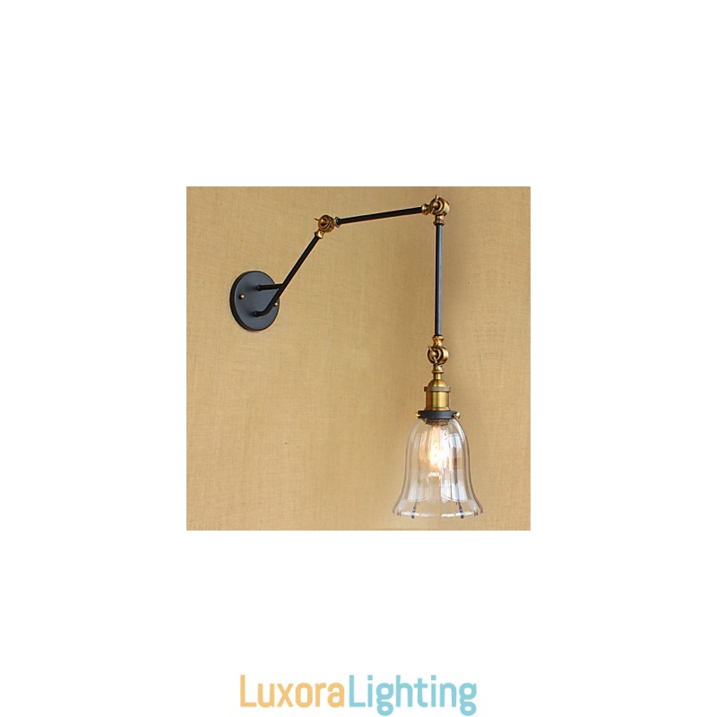 Designer Touch Decorative American Country Simple Retro Glass Lampshade Three Adjusting The Length Of The Long Arm Tube Wall