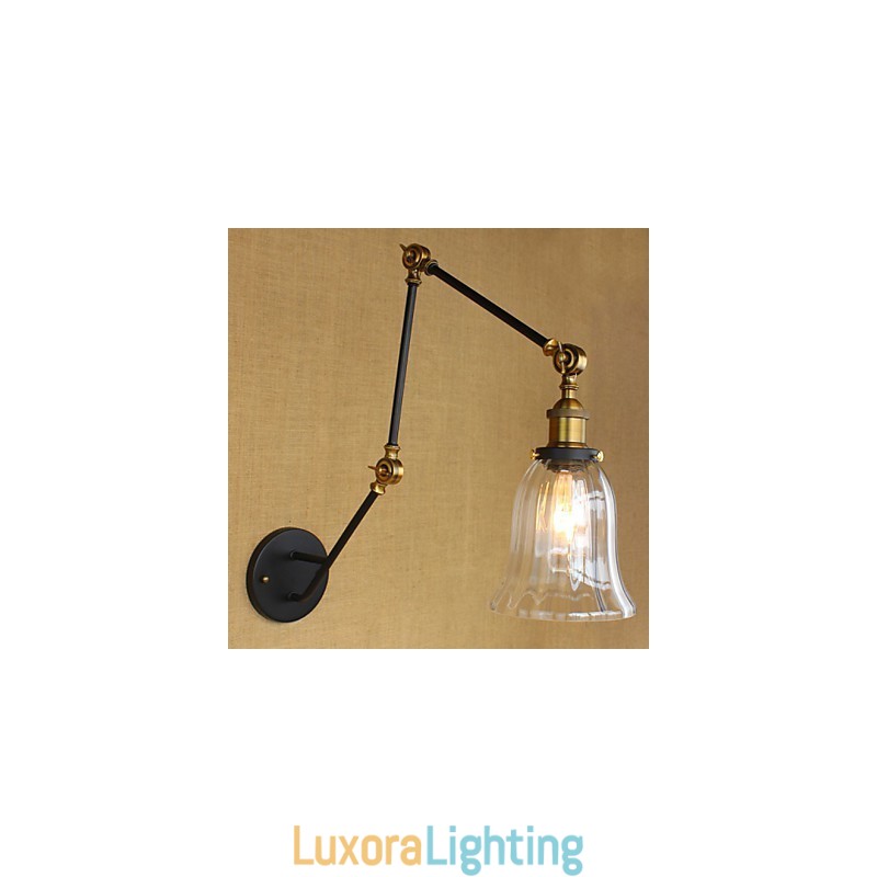 Designer Touch Decorative American Country Simple Retro Glass Lampshade Three Adjusting The Length Of The Long Arm Tube Wall