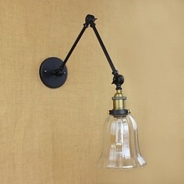 Designer Touch Decorative The Long Arm Of The Glass Wall Iron Industrial Creative Telescopic Bedroom Retro Nostalgic Restaurant Foldable Aisle