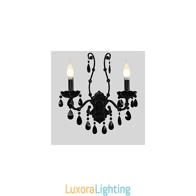 Designer Touch Decorative Crystal Mini Style Wall Sconces Candle Wall Lights Modern Contemporary Metal