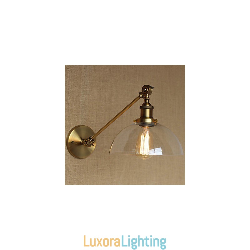 Designer Touch Decorative The Iron Glass Bronze Brass Arm Style Retro Creative American Country Hall Bedroom Wall Lamp