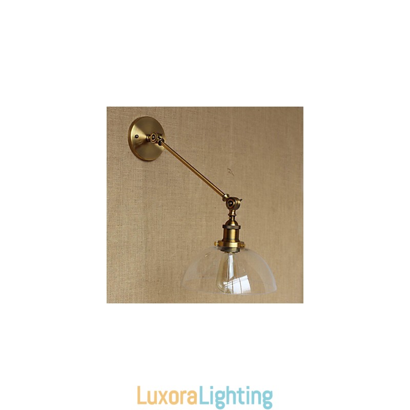 Designer Touch Decorative The Iron Glass Bronze Brass Arm Style Retro Creative American Country Hall Bedroom Wall Lamp